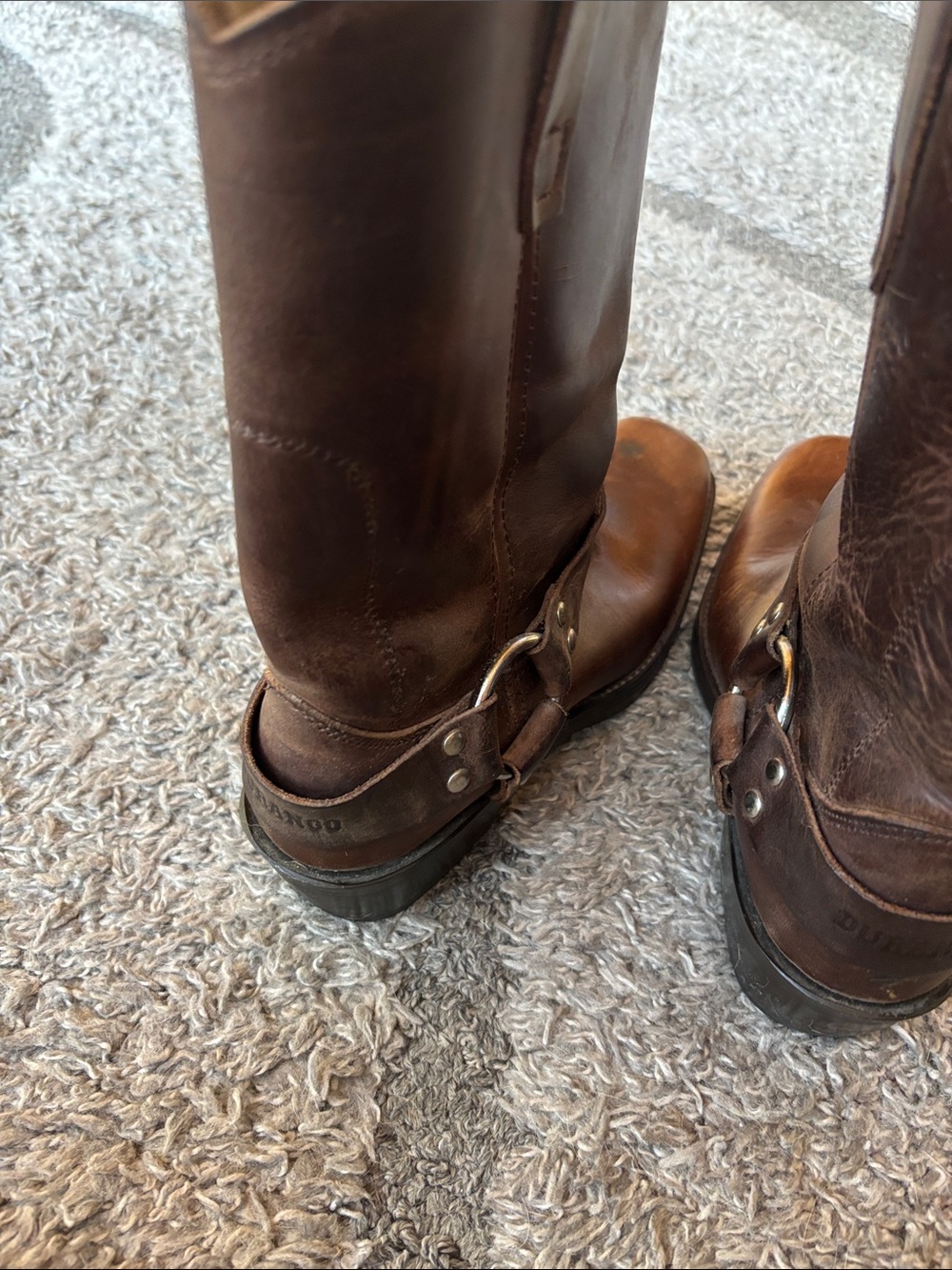 Durango Brown Leather Harness Ankle Boots - Picture 5 of 9